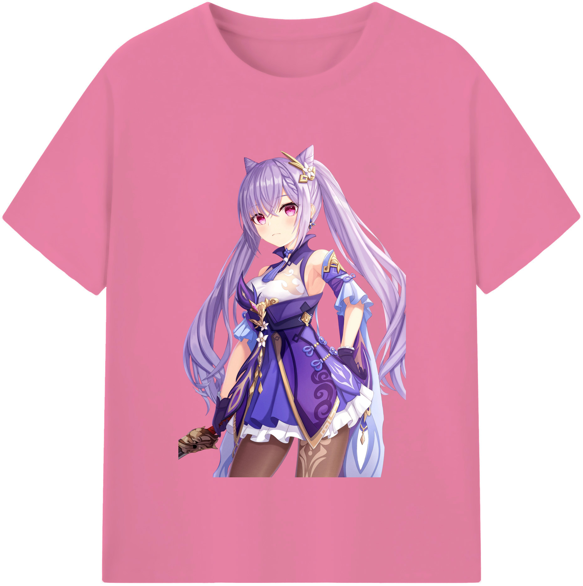 げんし神 刻晴 こくせい genshin Kokusei 綿100％半袖Tシャツ（フロントプリント）